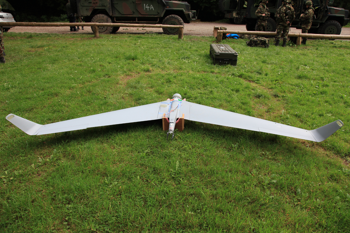 An Orbiter UAV during Nordic Battle Group ISTAR training in Kilworth, September 2010.