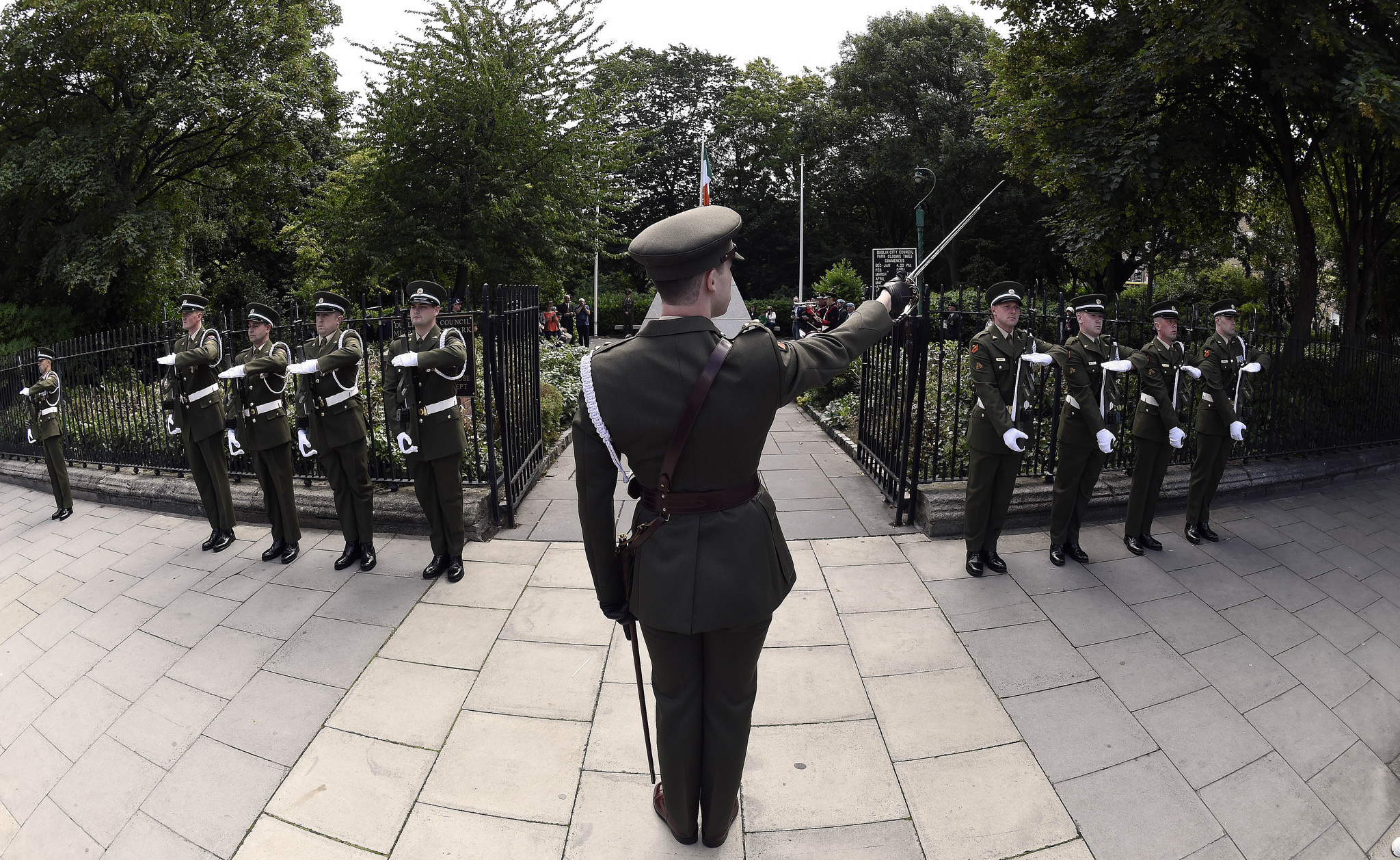 Changing of the Guard at the Defence Forces National Memorial, Merrion Square, July 2016.