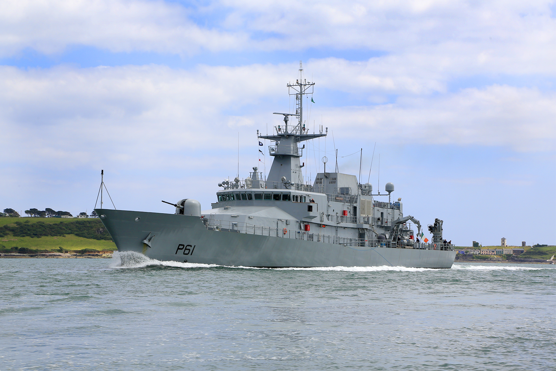 LÉ Samuel Beckett (P61), photographed during naval exercise manoeuvres in June 2014.